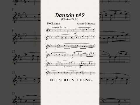 Clarinet Playalong Danzón n°2 - Solo Clarinet sheet music & orchestral accompaniment backing track