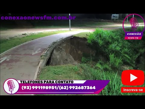Denúncia sobre a cratera no lago municipal até o momento nada foi feit