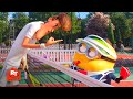 Despicable Me 4 2024 Minion Tennis Scene Movieclips