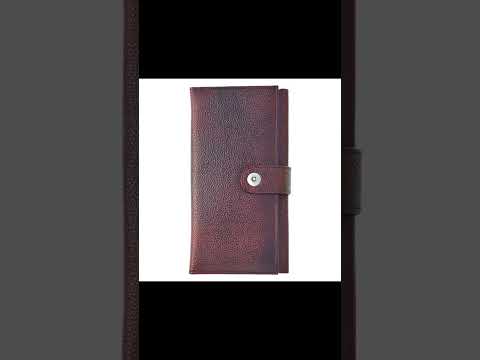 Leather brown passport holder, for office