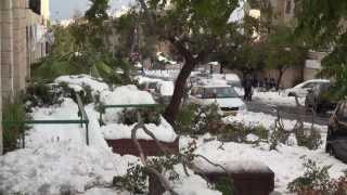 preview picture of video '13.12.2013 Jerusalem, Pisgat Ze'ev, Snow'