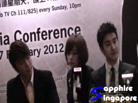 120217 Skip Beat Press Conference Part 1 (DongHae, Siwon & Ivy)