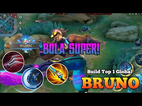 MANIAC!! Bruno Powerful Critical Damage!! - Build Top 1 Global Bruno ~ MLBB