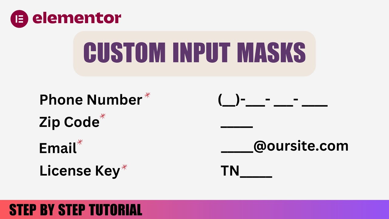 How To Custom Input Masks in Elementor Forms for Free