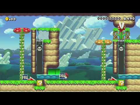 POWスイッチを使って突破しよう！ by teresa - Super Mario Maker - No Commentary 1bp