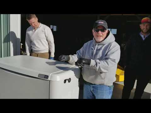 How To Lift A Generac Generator 22kW Standby Generator System & Put In Place