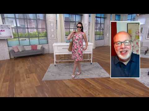 Denim & Co. French Terry Printed V-Neck Beach Dress on QVC
