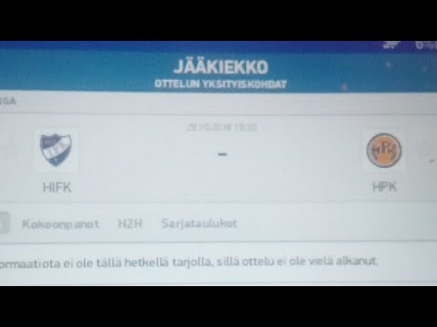 Nikon Liiga Studio: Hifk Vs Hpk 29.10.2018