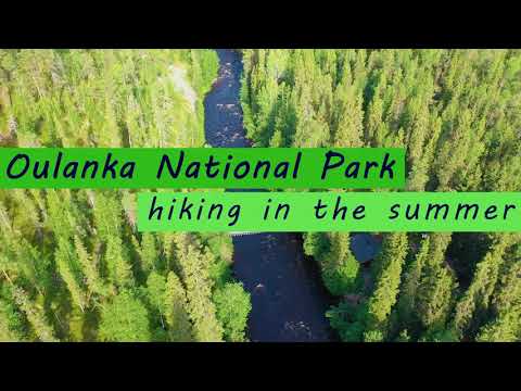 4K drone footage of flying over Oulanka national park, Finland