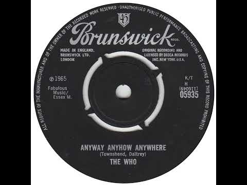 UK New Entry 1965 (136) The Who - Anyway Anyhow Anywhere