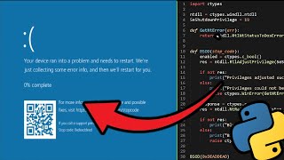 How to make a Blue Screen of Death (BSOD) in Python! (trojan malware)