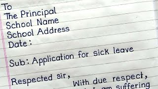 Application For Sick Leave In English ll How To Write Sick Leave Application In English ll