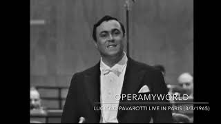Luciano Pavarotti - &quot;Che Gelida Manina&quot; - RARE TV BROADCAST (Paris, 3/3/1965)