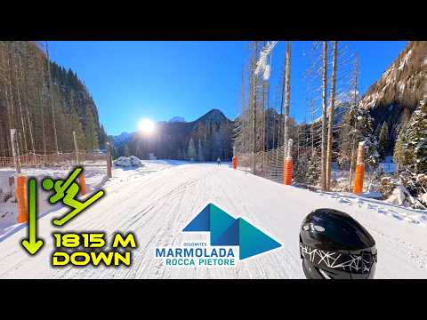🎄Christmas Morning Skiing⛷️ Marmolada Dolomites one of the Largest Ski Descent in Europe 8,5km 1815