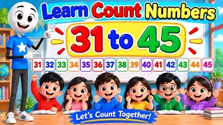 Learning number 31 to 45 - English For Children - ABC Song @ABC-SKH #shorts .