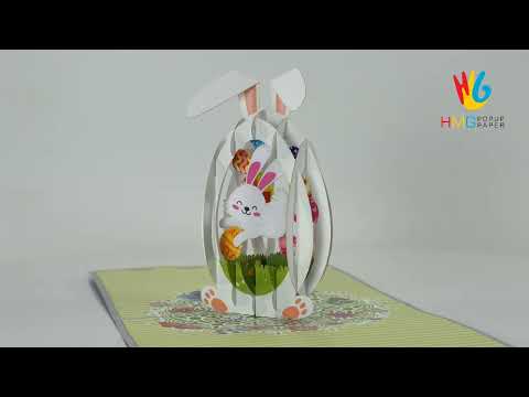 Happy Easter with 3D greeting Pop up card to Celebrate