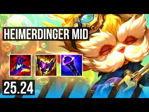 HEIMERDINGER vs SYLAS (MID) | 48K damage | NA Master | 25.24