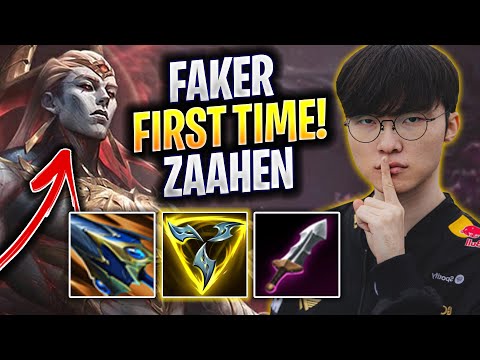 T1 FAKER FIRST TIME PLAYING NEW CHAMPION ZAAHEN! - T1 Faker Plays Zaahen TOP vs Rumble!