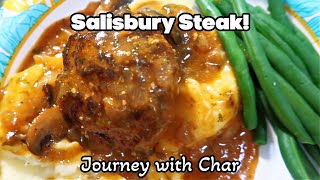 DIY DELICIOUS SALISBURY STEAK, MASH POTATOES, GREEN BEANS & GRAVY! SUNDAY SUPPER! COME ON, LETS EAT!