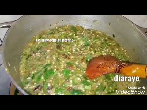 Soupou Kandia dieune Sauce gombo Okra stew Soup Cuisine guinéenne Mafé takou Poisson frais Sénégal