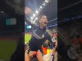 Jude Bellingham chanting with Real Madrid fans after beating Manchester City on penalties! 👏