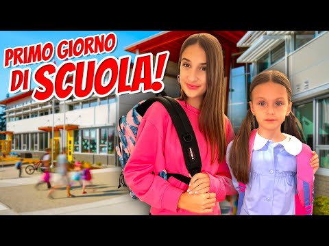 PRIMO GIORNO di SCUOLA di AURORA e LUDOVICA 🎒•Vlog•