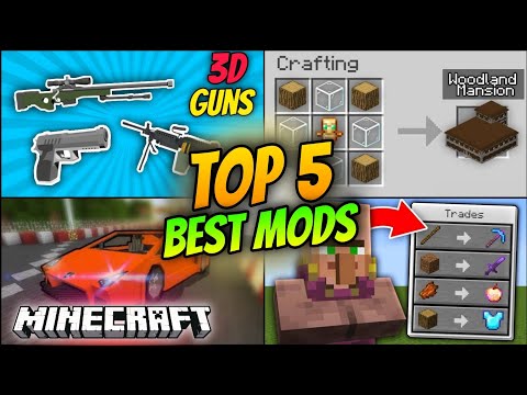 Laphass Gamer - Top 5 Best Mods For Minecraft Pocket Edition | Best addons for minecraft PE In Hindi|laphass gamer
