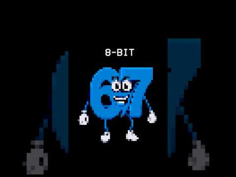 67 Brainrot in different Bits (8 bits, 4 bits, 2 bits, 1 bit) Six Seven