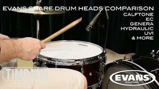Video thumbnail for ULTIMATE Evans Snare Drum Heads Comparison - Timpano Percussion by Timpano-percussion