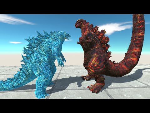 Great War Shin Godzilla Lava Vs Monster Godzilla 2021 Ice Death run -Animal Revolt Battle Simulator