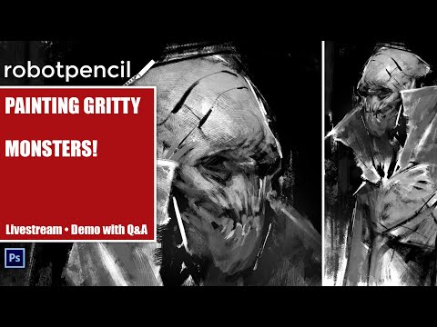 Robotpencil Stream 26 - Painting Gritty Monsters