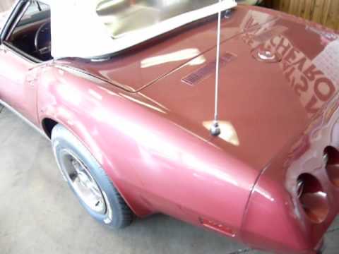 1975 Dark Red Corvette Stingray Convertible Video