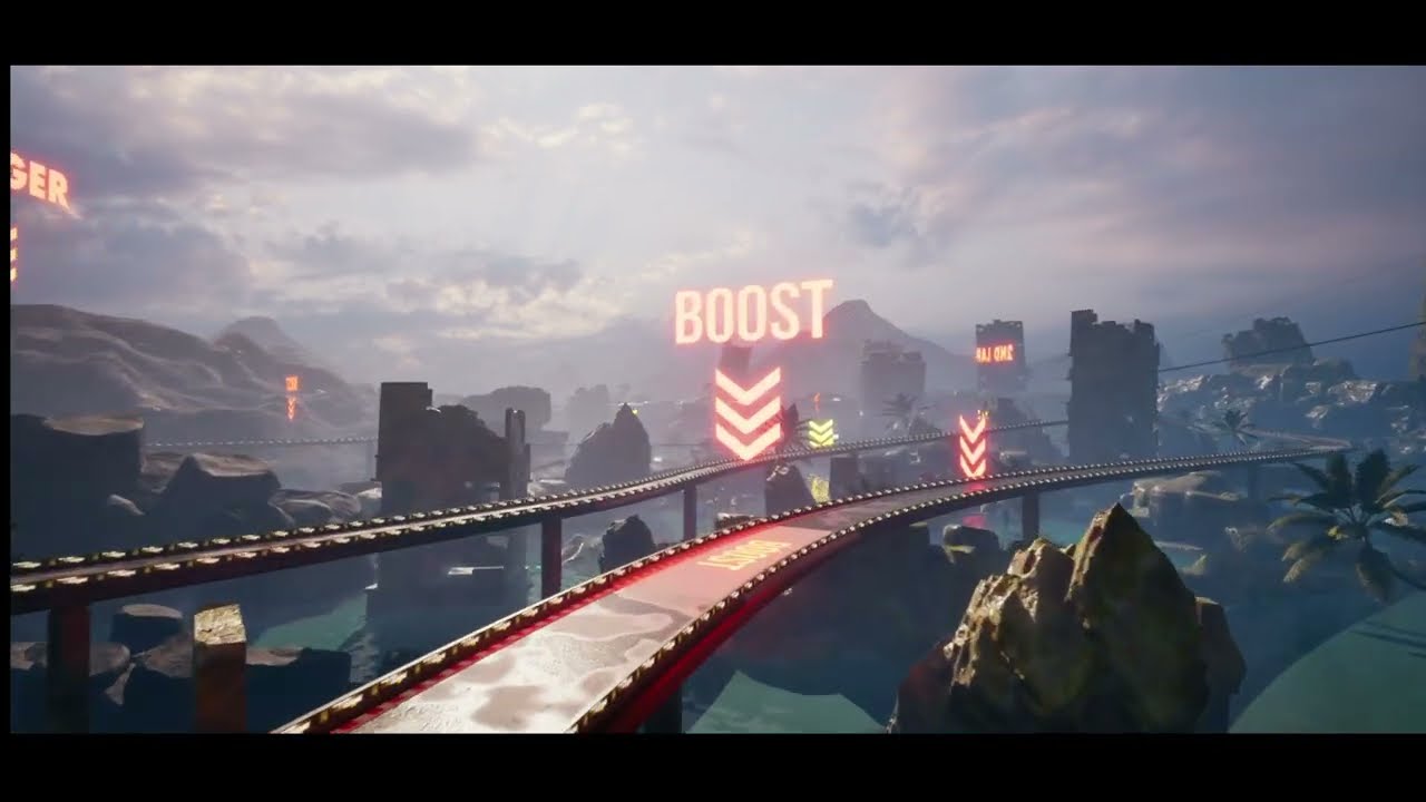 Chrono-Circuit Game Environment Modular Environment Sci-Fi Race Track 3D Model