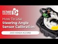 How To Use Steering Angle Sensor Calibration Function On SDS 2003 Honda Accord