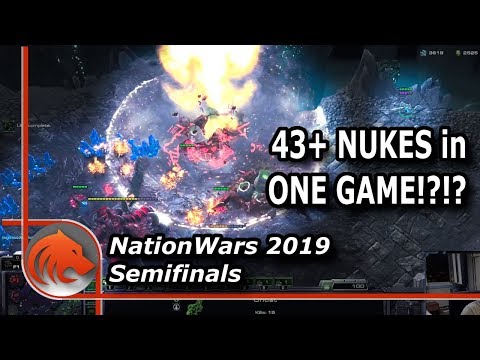 StarCraft 2: Nuked Out of the GAME! 43+ Nukes! - NationWars Streamer Tournament (Semi Finals)