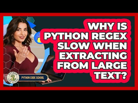 Why Is Python Regex Slow When Extracting From Large Text Python Code School