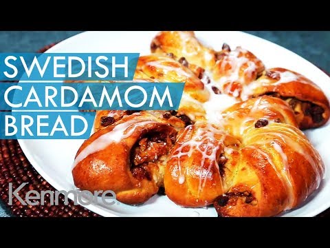 Cinnamon and Raisin Swedish Cardamom Bread Recipe with Icing | Kenmore