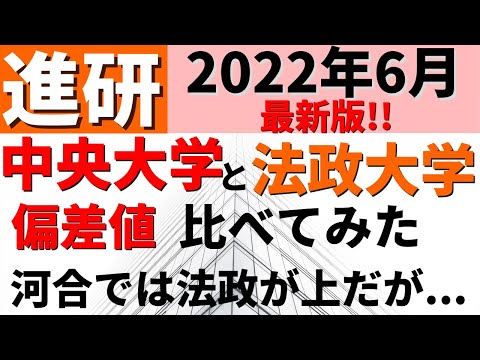 経営学科 【進研】中央大学と法政大学の偏差値。MARCHの難易度【2022年6月】
