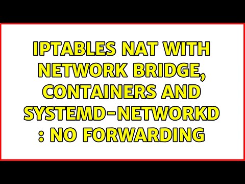 iptables NAT with network bridge, containers and systemd-networkd : no forwarding