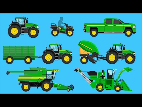 Farm Vehicles - Learn Farm Tractors, Harvesters, Trucks & More - Organic Learning