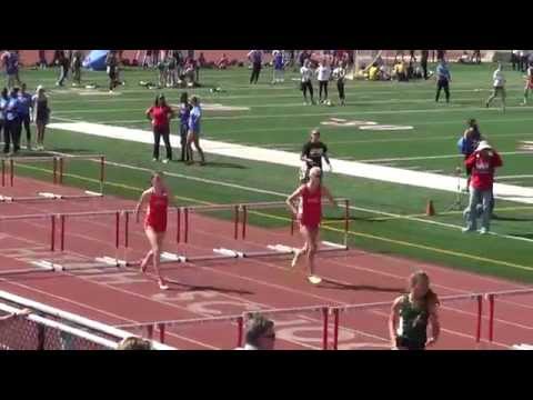 FSG 100m Hurdles vs Marina & Edison 4-2-15 - Los Alamitos Girls