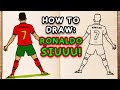 How To Draw: RONALDO SIUUU (easy step by step tutorial)