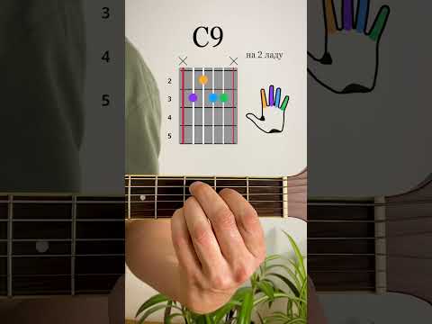 Как играть C9 аккорд на 2 ладу (1-й вар.) | How to Play a C9 Chord on Guitar (2th fret) | Tutorial