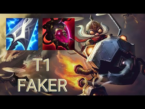 T1 Faker Corki Mid VS Akali | KR Master Patch 14.1