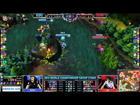 Edward Gaming vs Samsung White Highlights S4 Worlds | EDG vs SSW LoL S4 World Championship