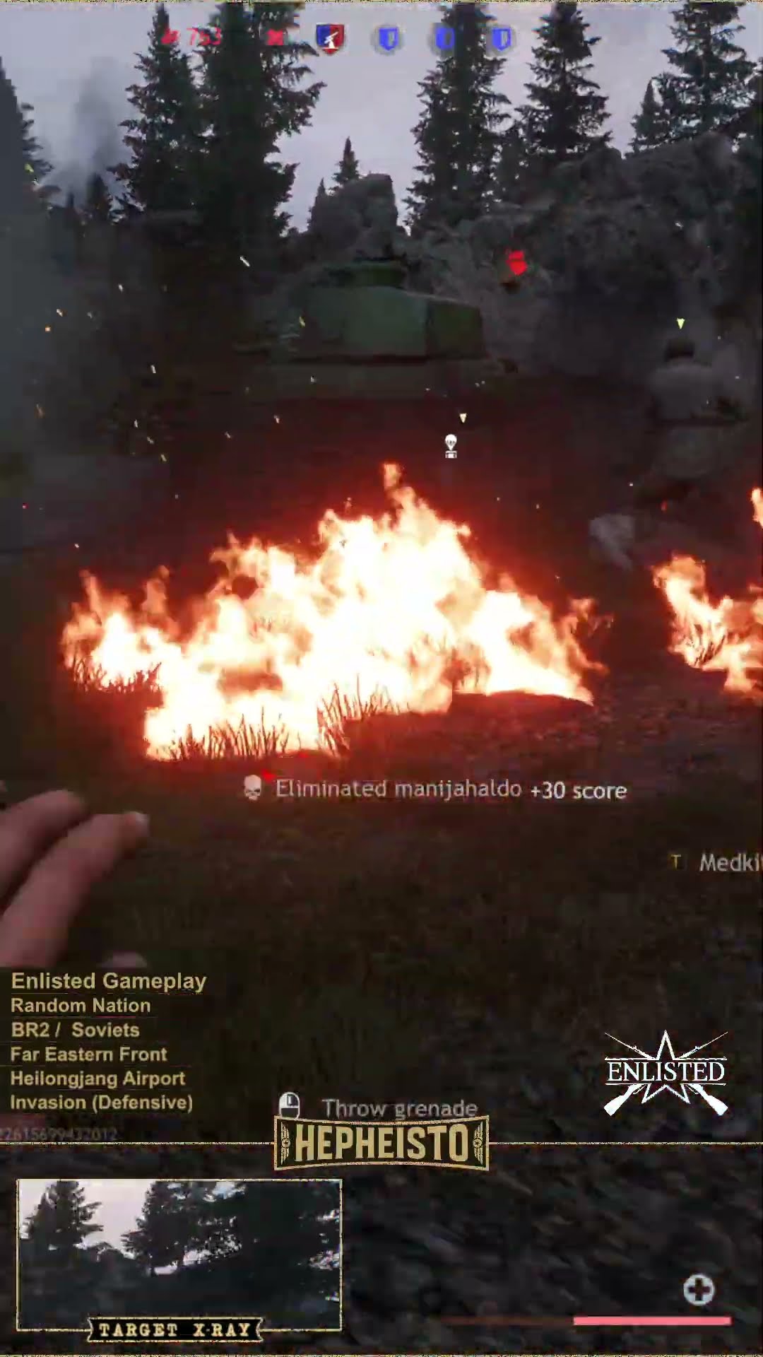 Paratrooper eliminates Tank Ho-I with Explosives Pack