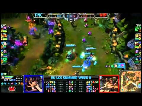Fnatic Xpeke Ahri VS NIP Bjergsen Zed Highlights   EU LCS W8D1 Summer 2013 MUST SEE