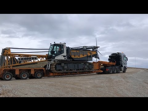 Loading And Transporting The Liebherr LR1110 Crawler Crane - Fasoulas Heavy Transports