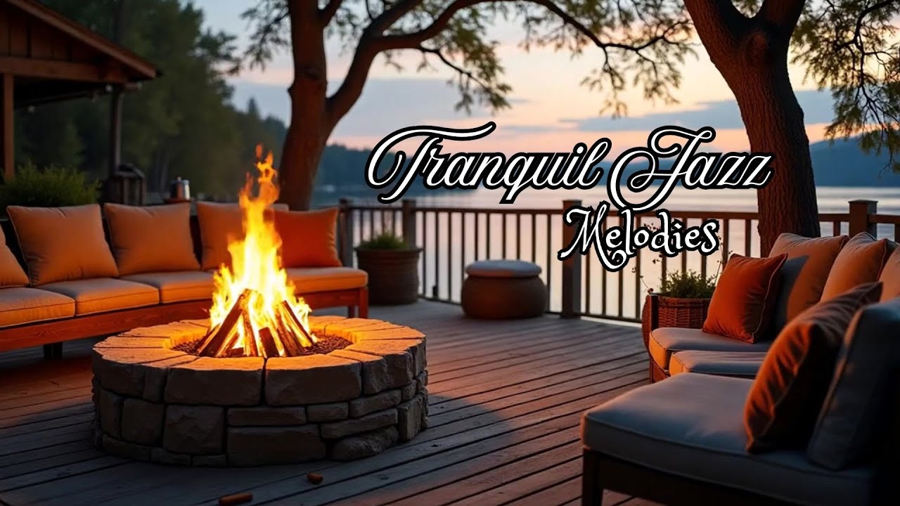 Relaxing Jazz Melodies for Relaxing Evenings and Stress Relief - Cozy Cafe Fireplace Ambience