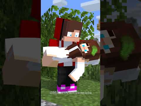12 - Ghost JJ's sister Love Strawberries 🥰👻 - JJ MAIZEN Minecraft Animation #shorts